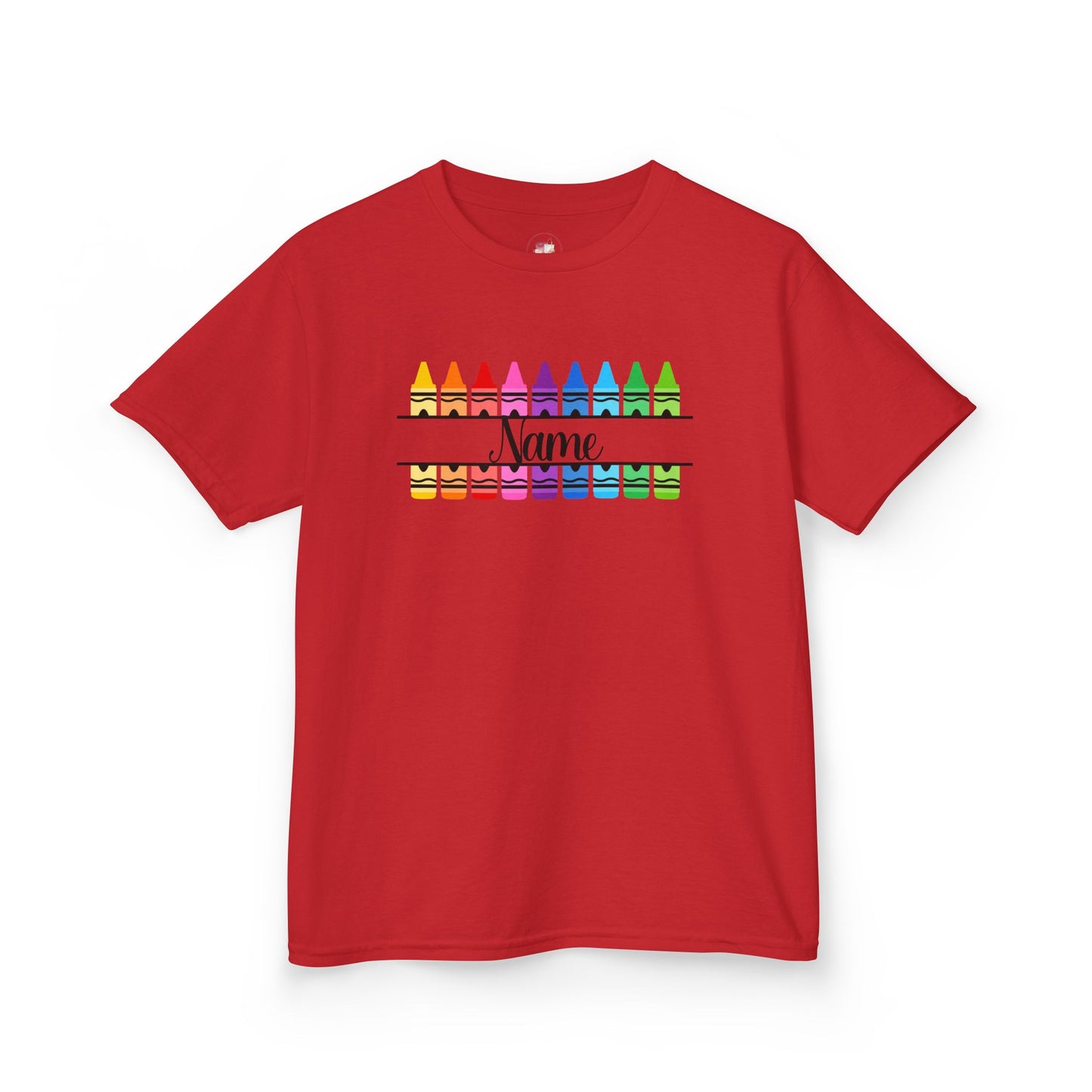 Personalized Crayon Shirt for Kids, Custom Name Back to School T-Shirt, Preschool Outfit, Kindergarten Outfit, Elementary Shirt for Kids
