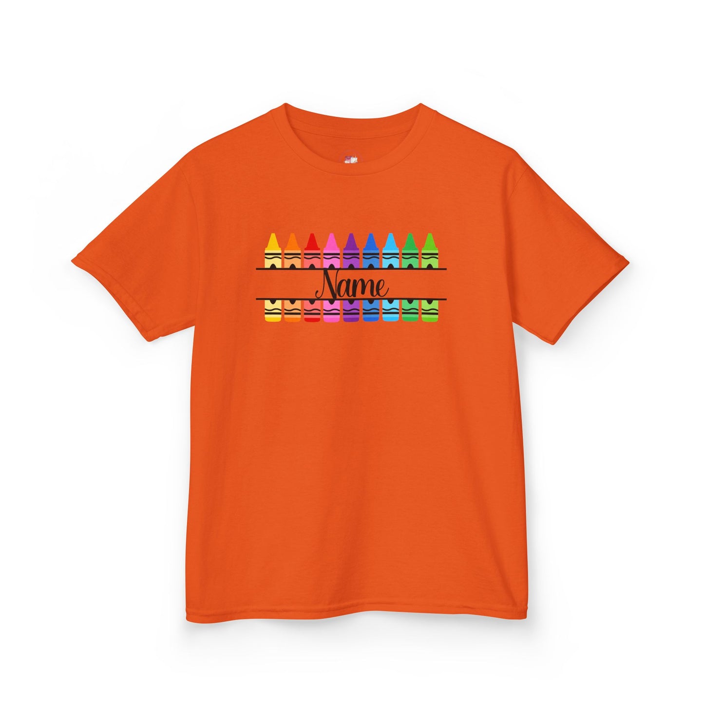 Personalized Crayon Shirt for Kids, Custom Name Back to School T-Shirt, Preschool Outfit, Kindergarten Outfit, Elementary Shirt for Kids