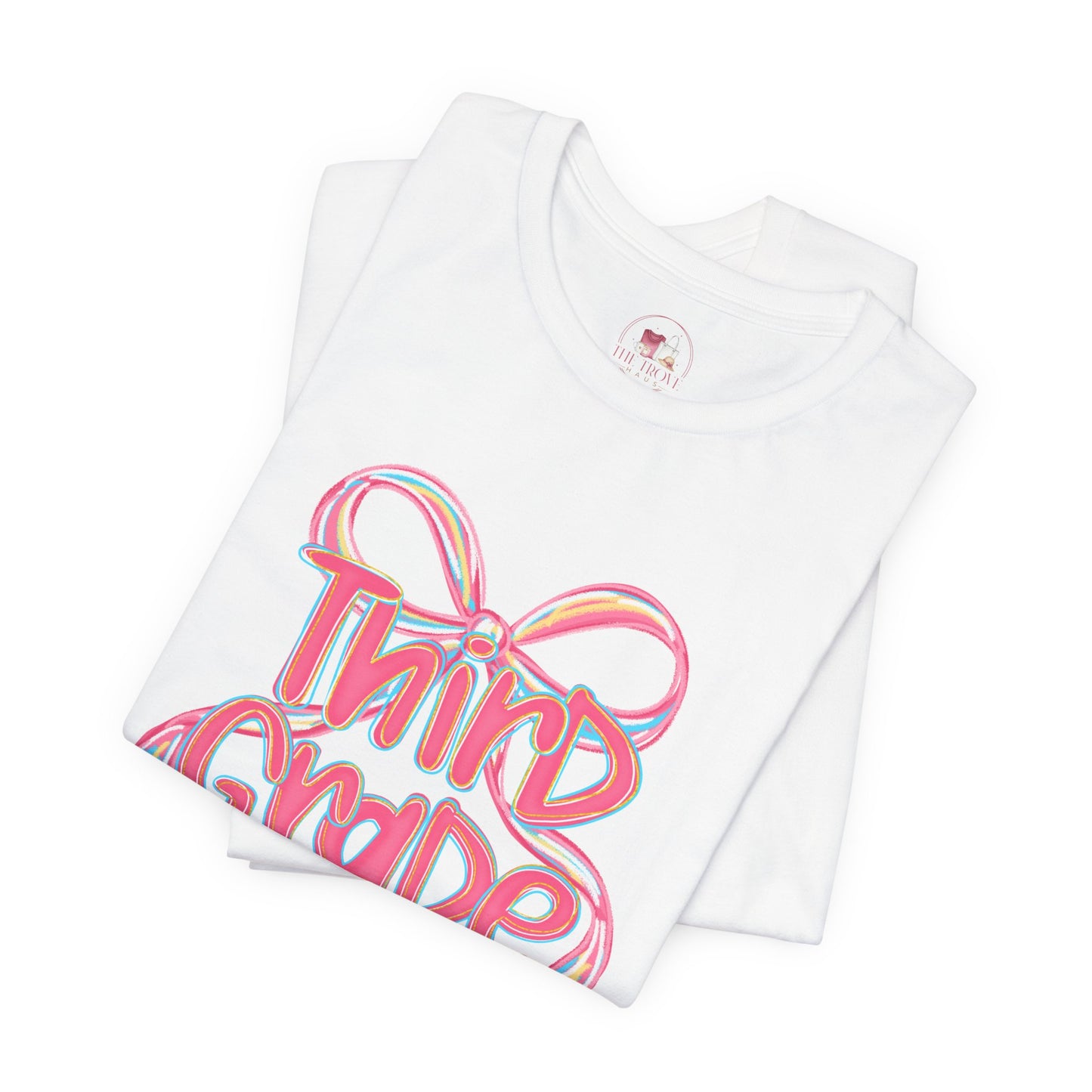 Personalized Back to School Teacher Shirt with Pink Bow Design for Pre-K-Fourth Grade Educators, Back to School Gift, Teacher Appreciation, Fun Classroom Wear,