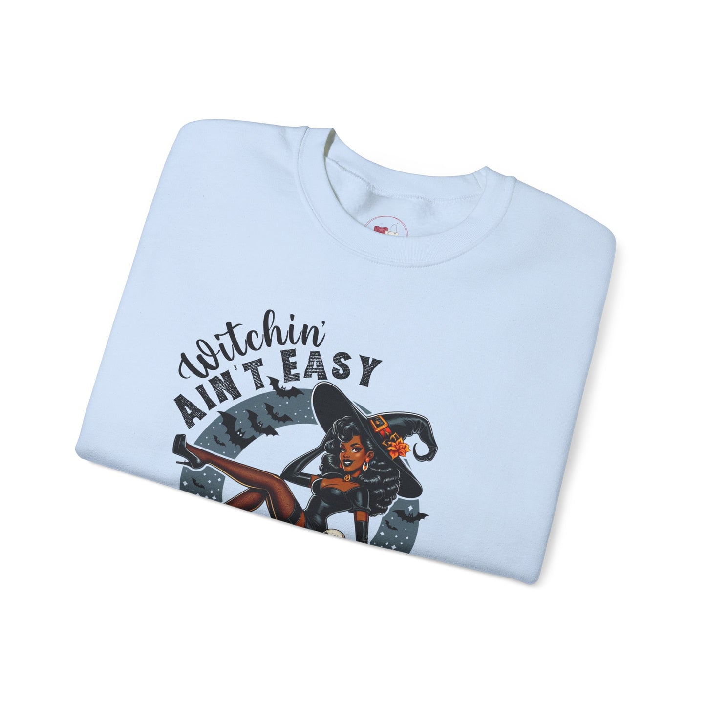 Witchin' Ain't Easy Sweatshirt | Cozy Halloween Crewneck, Fall Fashion, Gift for Her, Spooky Season Apparel, Witchy Vibes