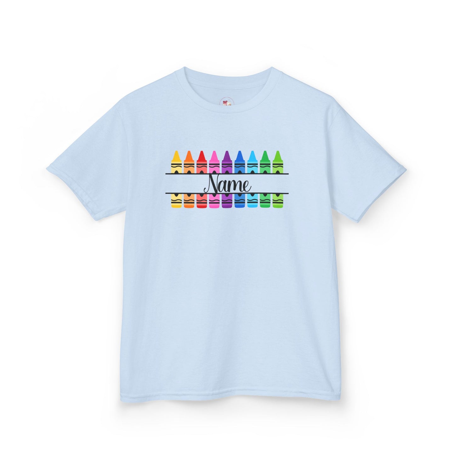 Personalized Crayon Shirt for Kids, Custom Name Back to School T-Shirt, Preschool Outfit, Kindergarten Outfit, Elementary Shirt for Kids