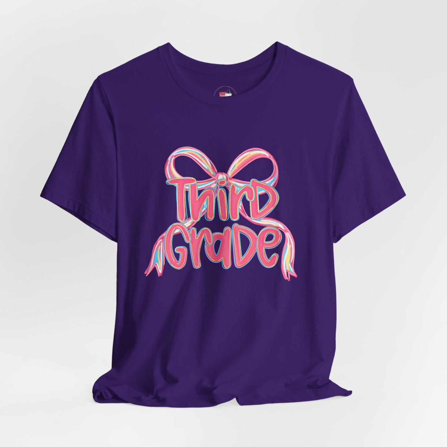 Personalized Back to School Teacher Shirt with Pink Bow Design for Pre-K-Fourth Grade Educators, Back to School Gift, Teacher Appreciation, Fun Classroom Wear,