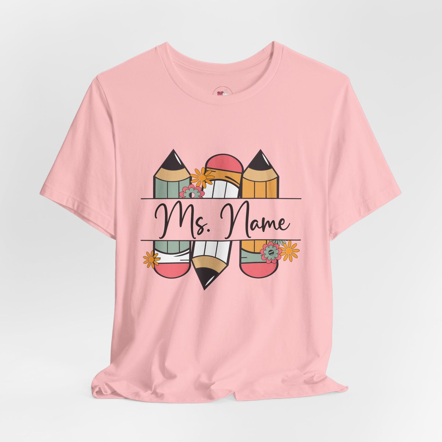 Personalized Teacher Pencil T-Shirt, Personalized Classroom Tee, Back to School Gift