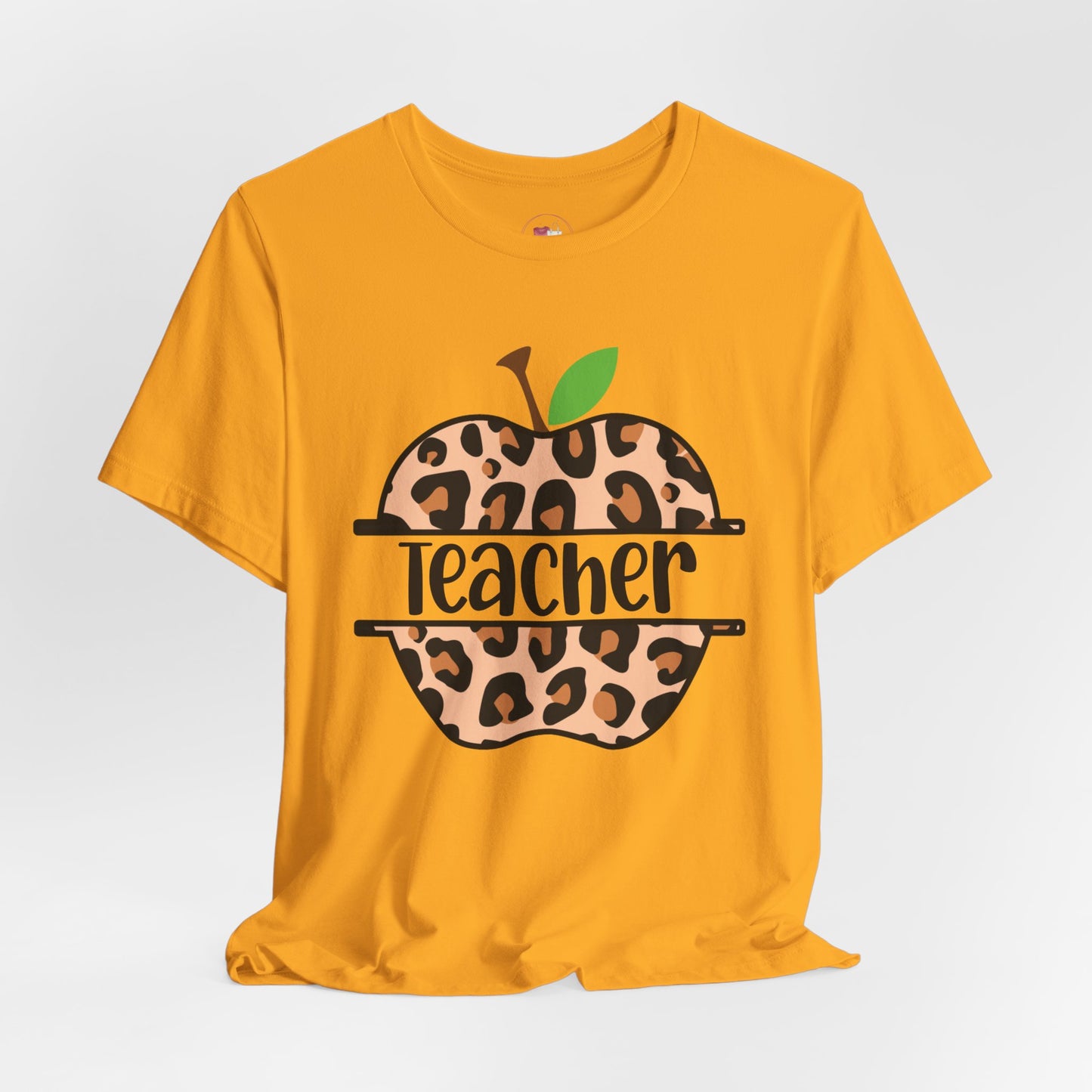 Personalized Leopard Print Teacher Tee, Cute Teacher Shirt, Back to School Gift, Teacher Appreciation, Classroom Style, Unisex Apparel