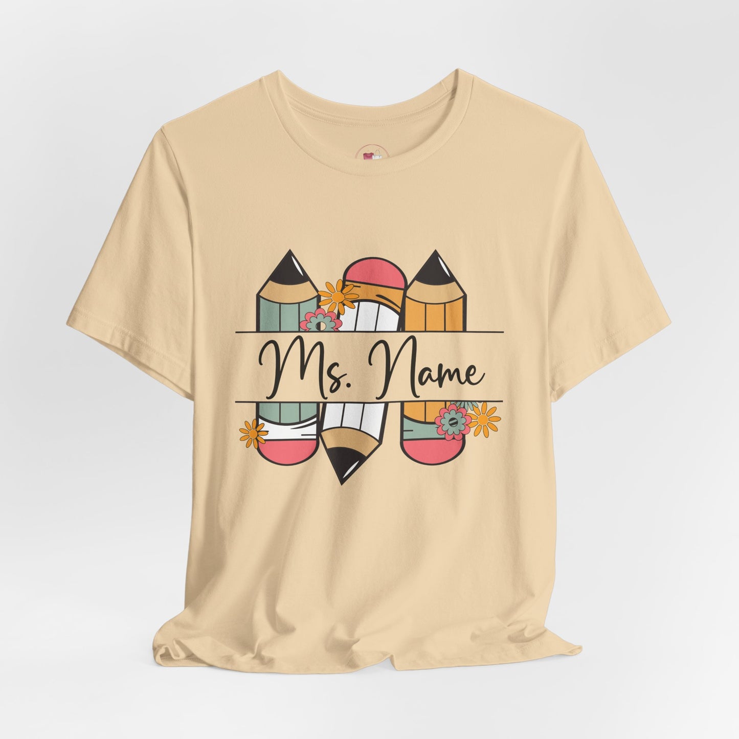 Personalized Teacher Pencil T-Shirt, Personalized Classroom Tee, Back to School Gift