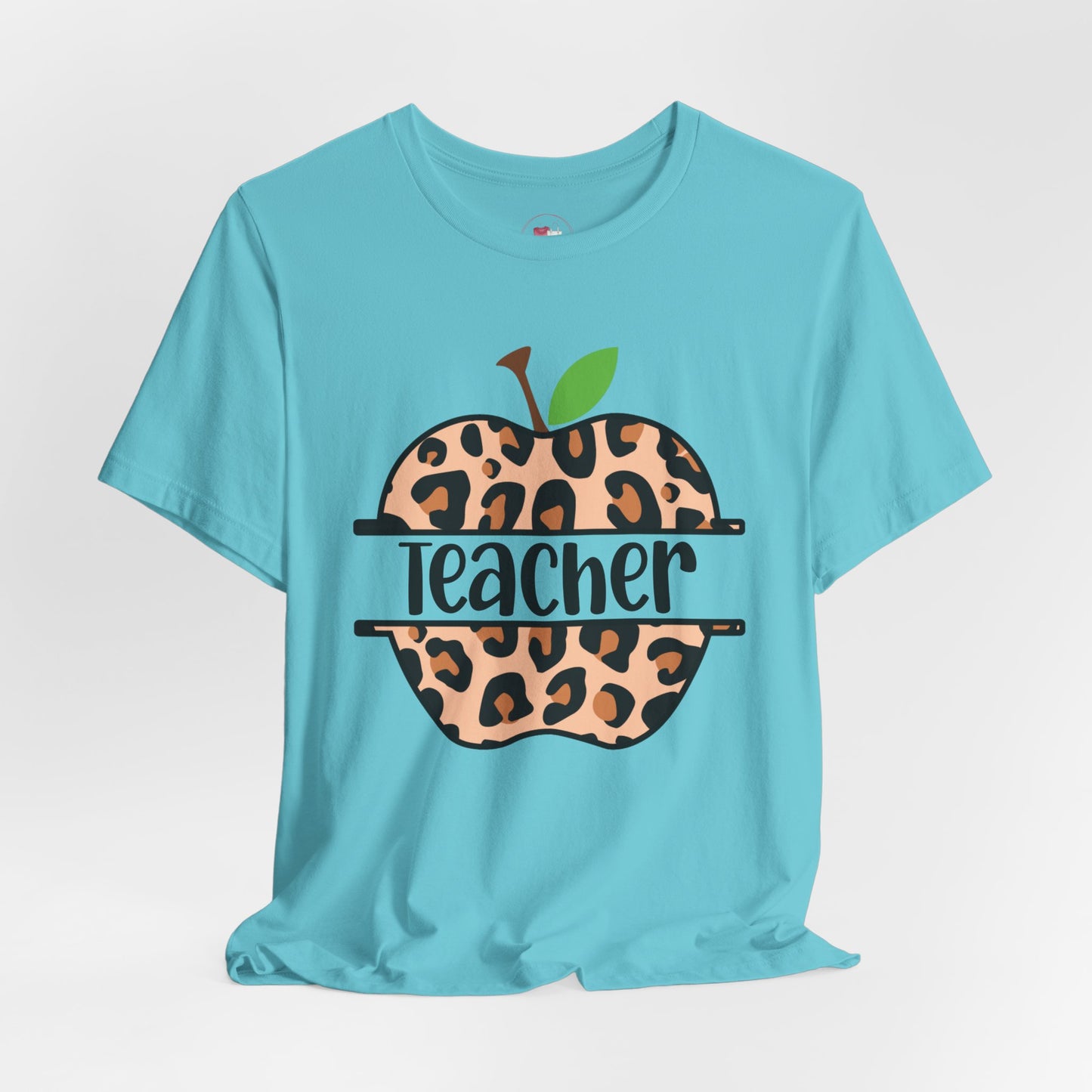 Personalized Leopard Print Teacher Tee, Cute Teacher Shirt, Back to School Gift, Teacher Appreciation, Classroom Style, Unisex Apparel