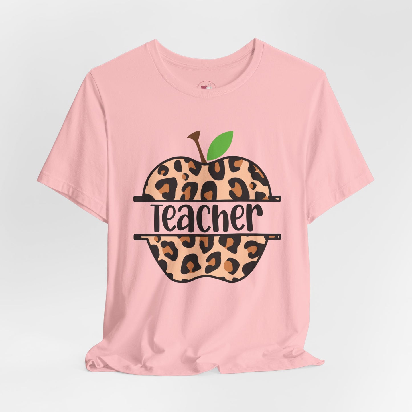 Personalized Leopard Print Teacher Tee, Cute Teacher Shirt, Back to School Gift, Teacher Appreciation, Classroom Style, Unisex Apparel
