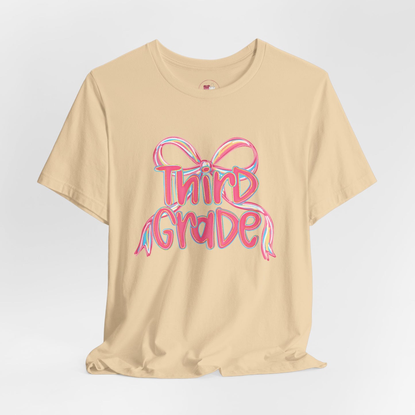 Personalized Back to School Teacher Shirt with Pink Bow Design for Pre-K-Fourth Grade Educators, Back to School Gift, Teacher Appreciation, Fun Classroom Wear,