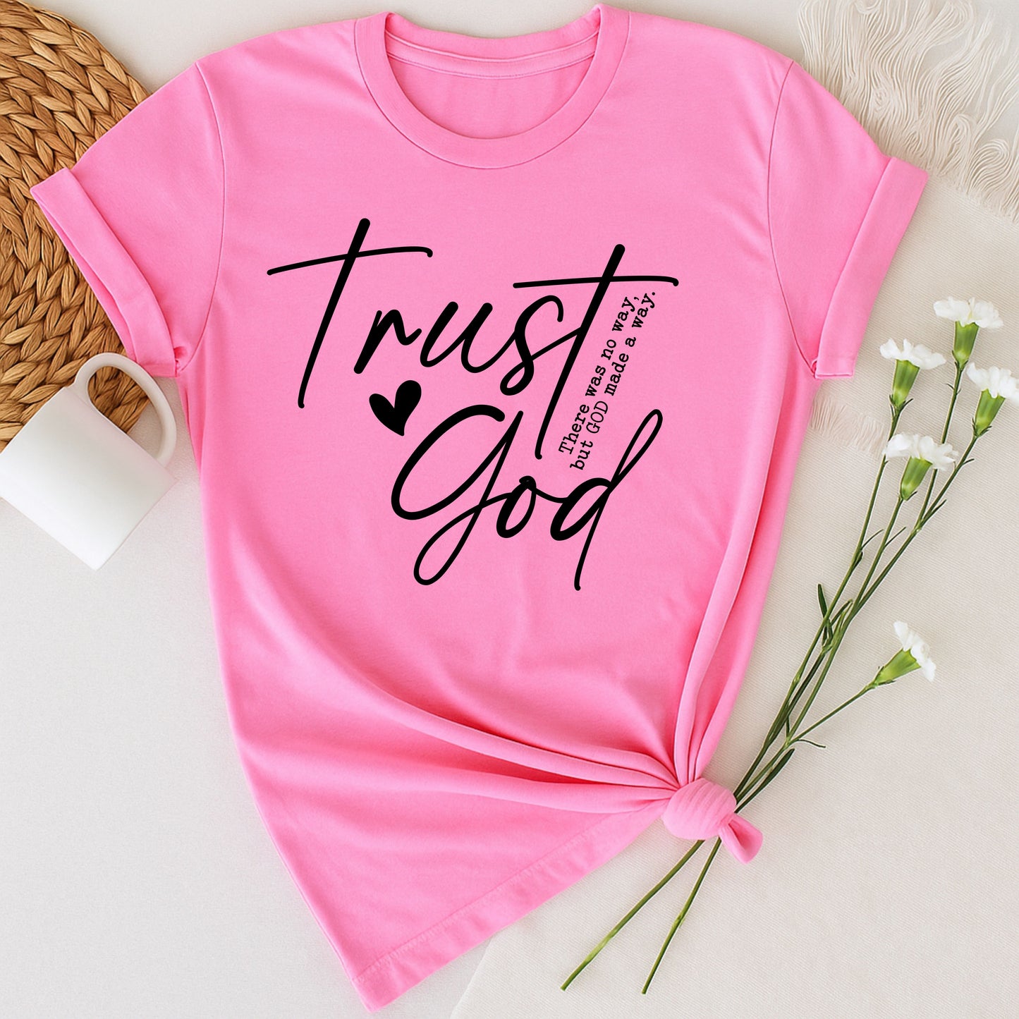 Trust God Christian T-Shirt - Inspirational, Faith-Based Apparel, Christian Gift, Casual Wear for Everyone