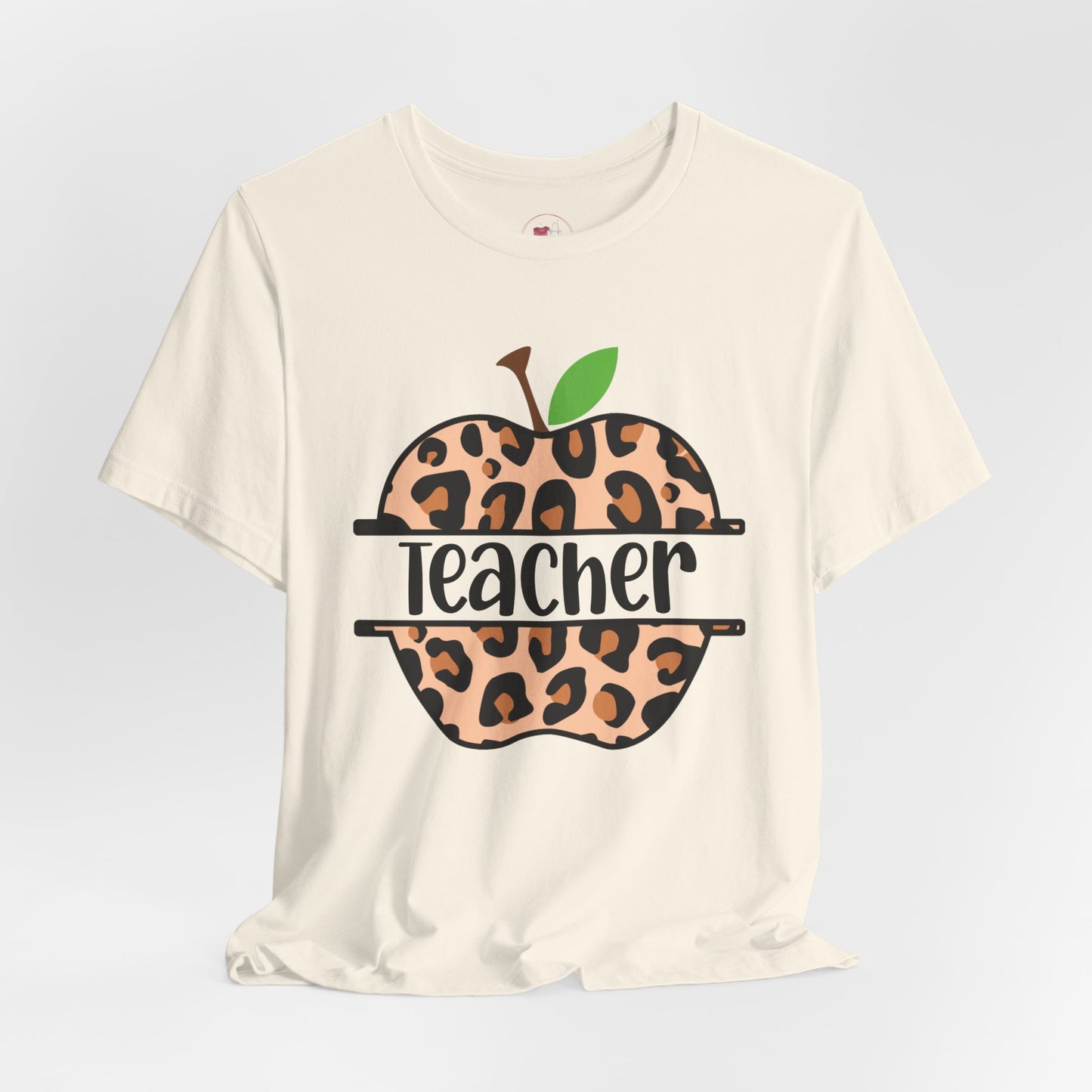 Personalized Leopard Print Teacher Tee, Cute Teacher Shirt, Back to School Gift, Teacher Appreciation, Classroom Style, Unisex Apparel