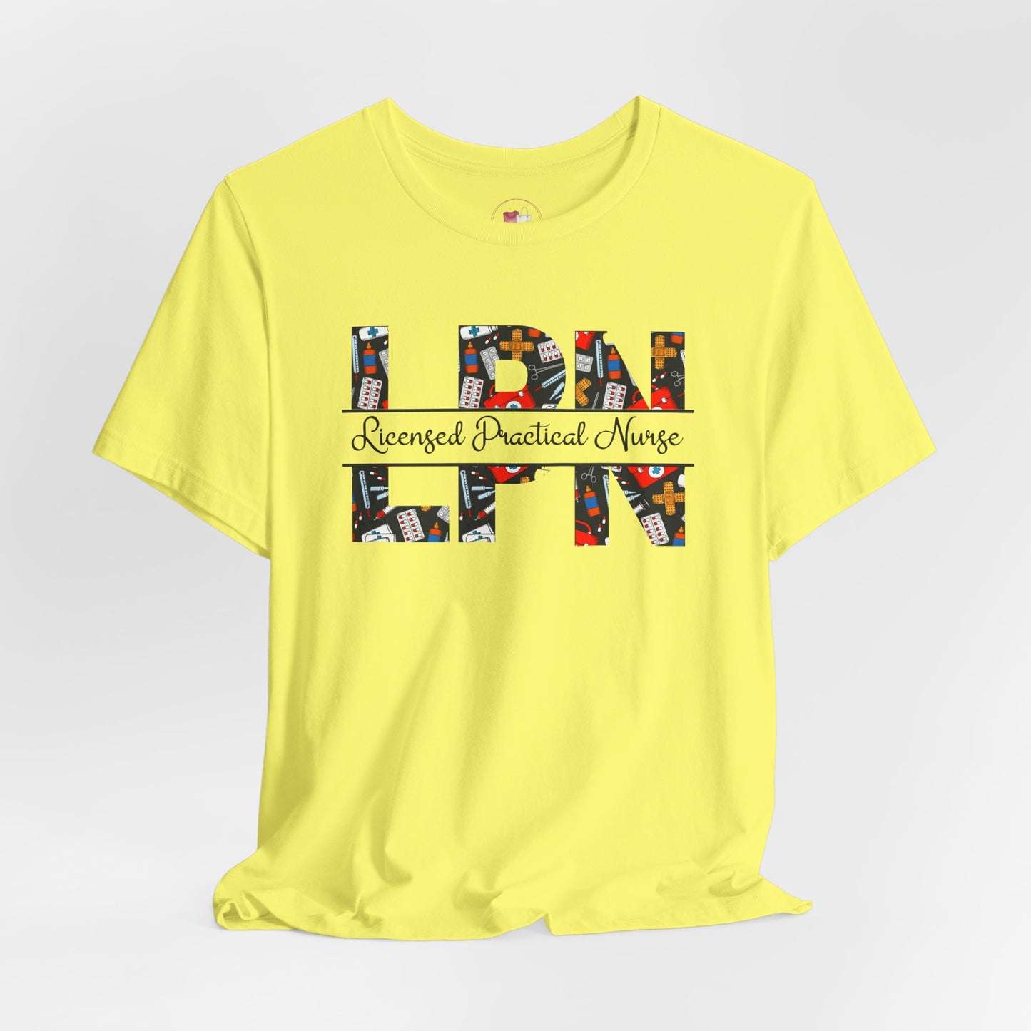 Unisex Licensed Practical Nurse Shirt LPN Nursing Graphic Tee Gift For Nurses Colorful Medical Print Nurse Appreciation T Shirt For Women Men
