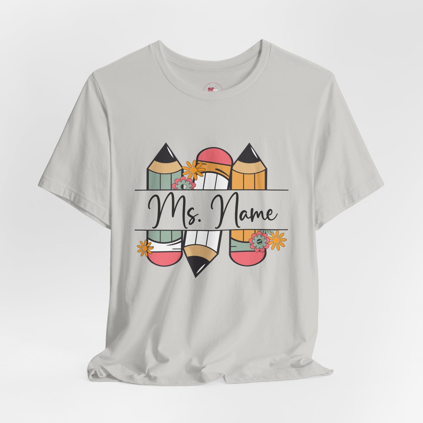 Personalized Teacher Pencil T-Shirt, Personalized Classroom Tee, Back to School Gift
