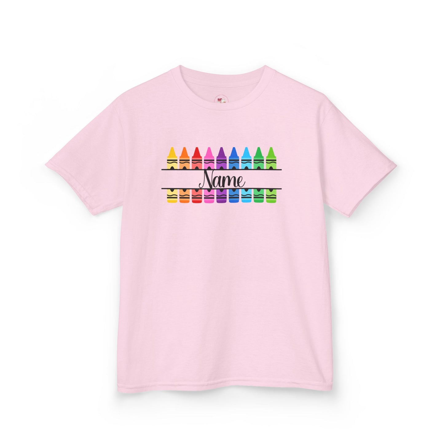 Personalized Crayon Shirt for Kids, Custom Name Back to School T-Shirt, Preschool Outfit, Kindergarten Outfit, Elementary Shirt for Kids