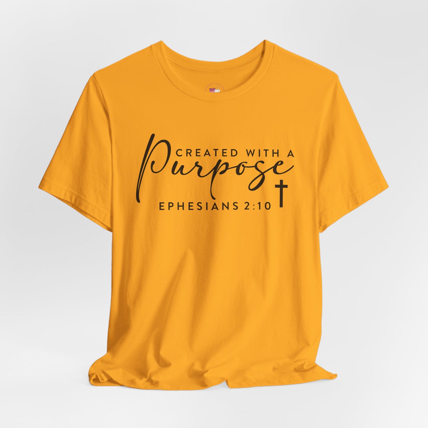 Christian Shirt Created With A Purpose Ephesians 2:10 Bible Verse Shirt Faith Based Tee Scripture Graphic Tee Religious Gift