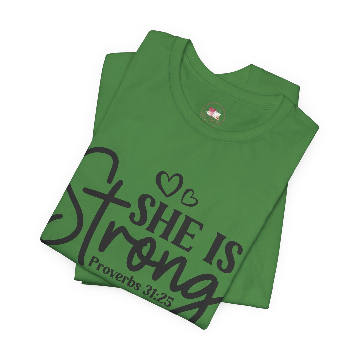 Empowerment Tee - "She is Strong" - Unisex Jersey Short Sleeve, Inspirational Gift, Motivational Shirt, Christian Apparel, Everyday Wear