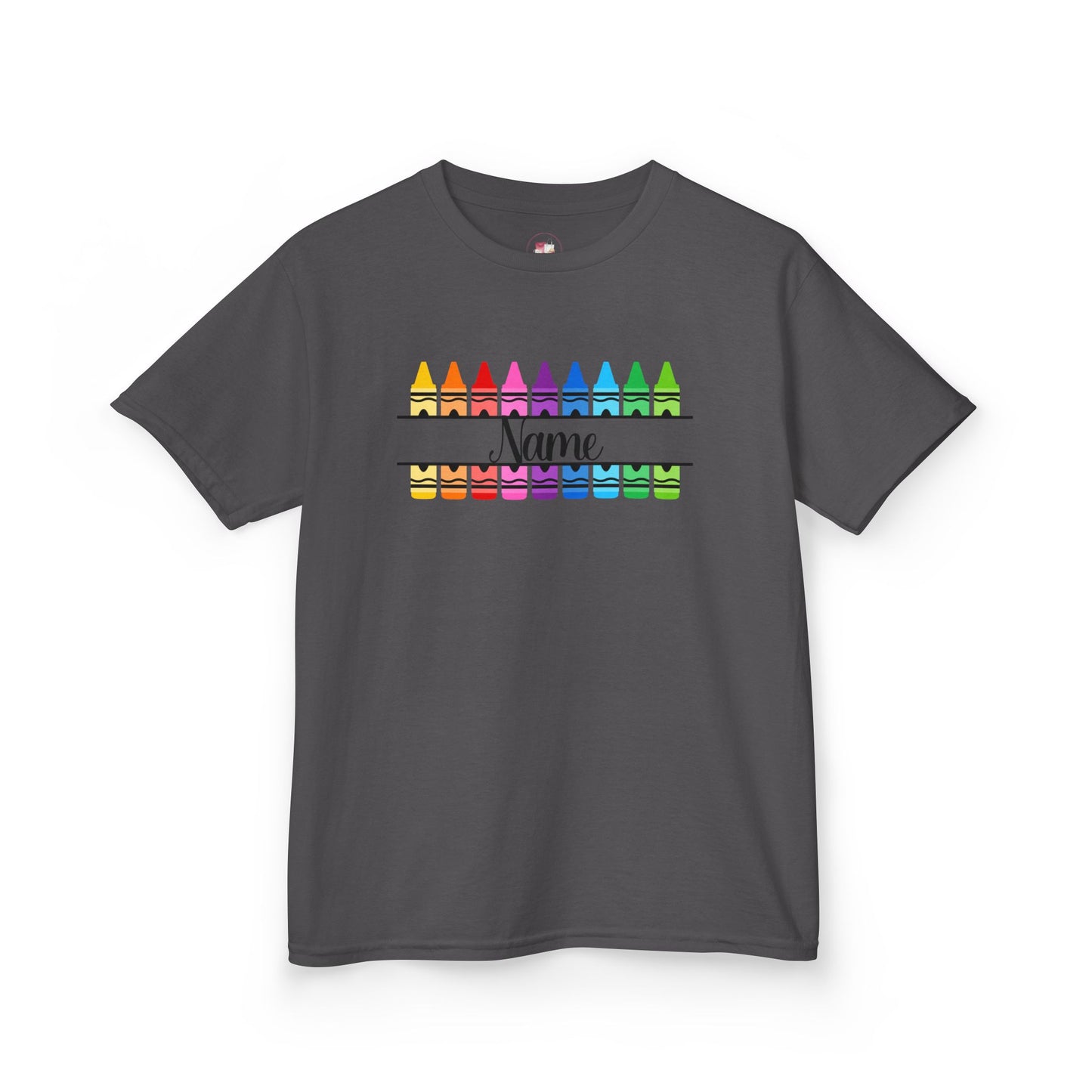 Personalized Crayon Shirt for Kids, Custom Name Back to School T-Shirt, Preschool Outfit, Kindergarten Outfit, Elementary Shirt for Kids