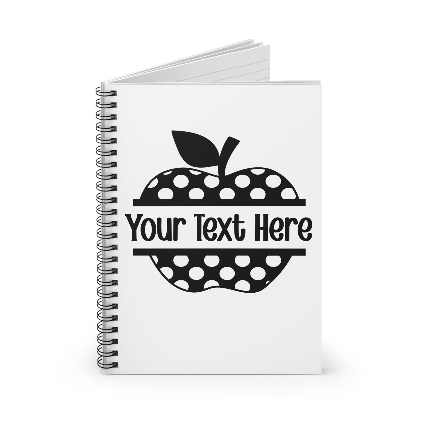 Personalized Teacher Notebook, Cute Apple Design, Back to School Gift, Classroom Organization, Custom Stationery, Gift for Educators