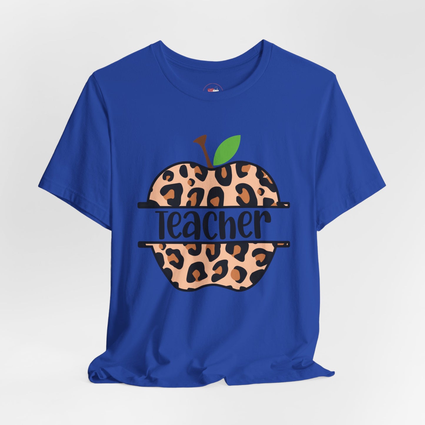 Personalized Leopard Print Teacher Tee, Cute Teacher Shirt, Back to School Gift, Teacher Appreciation, Classroom Style, Unisex Apparel