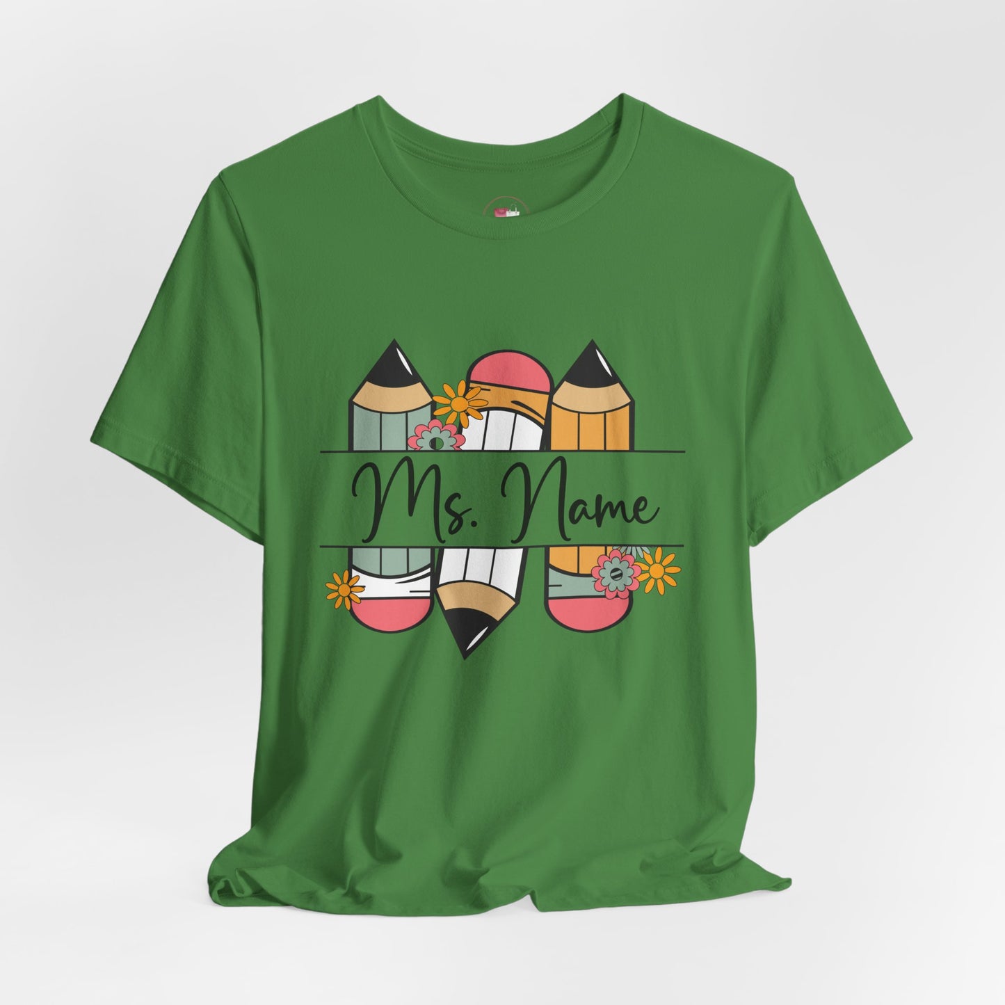 Personalized Teacher Pencil T-Shirt, Personalized Classroom Tee, Back to School Gift