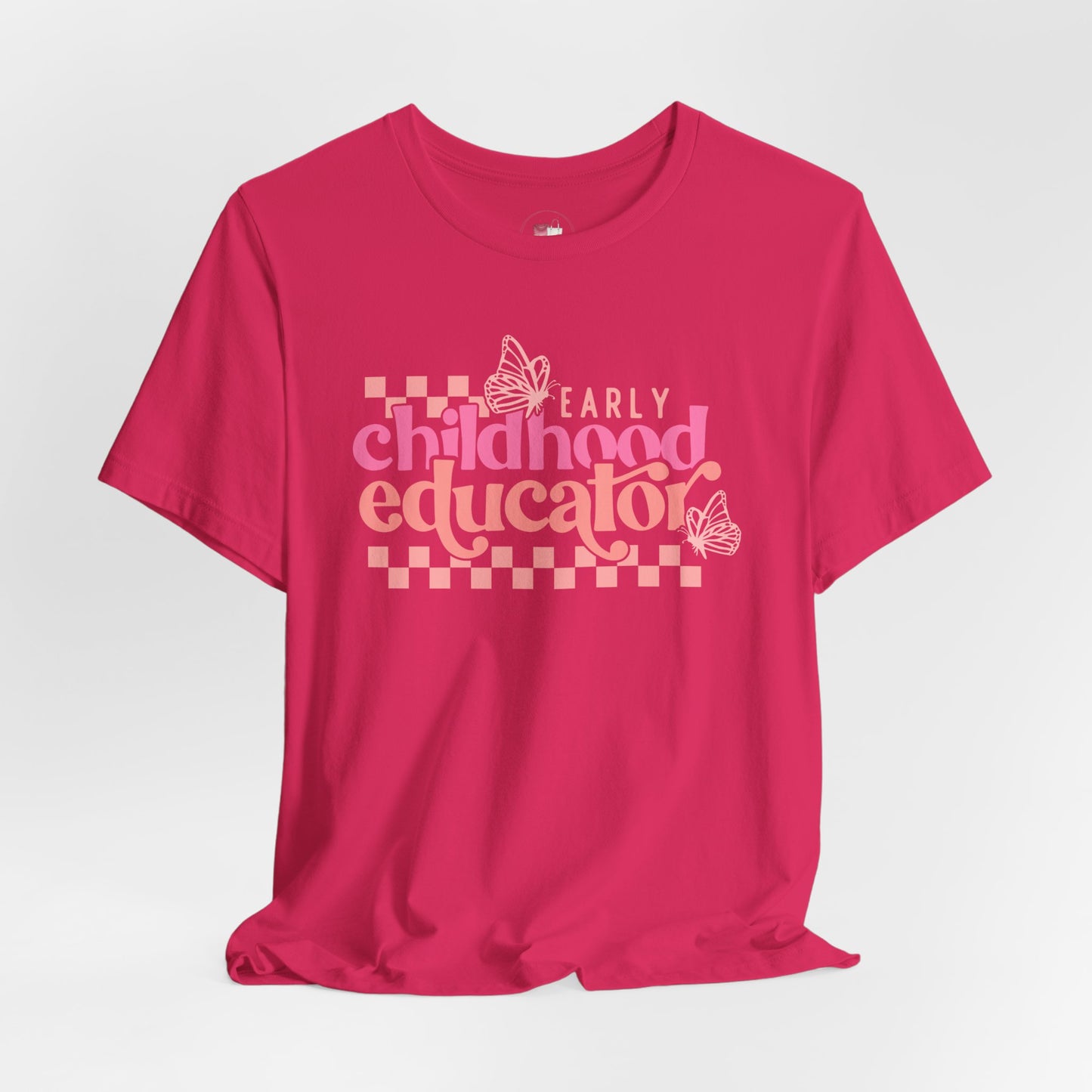 Early Childhood Educator Women Tee, Teacher Appreciation Gift, Education Apparel, Butterfly Design, Casual Wear, Spring Fashion
