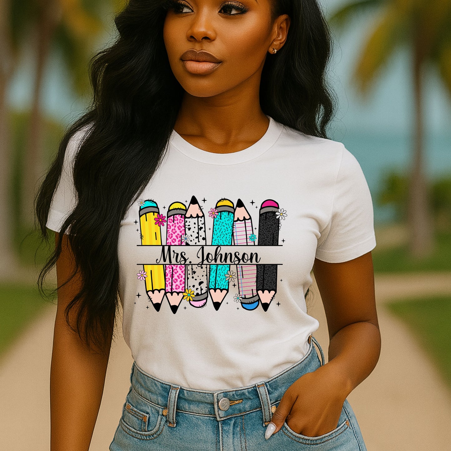 Personalized Teacher T-Shirt, Personalized Gift for Educators, Back to School Apparel, Fun Classroom Shirt, Teacher Appreciation