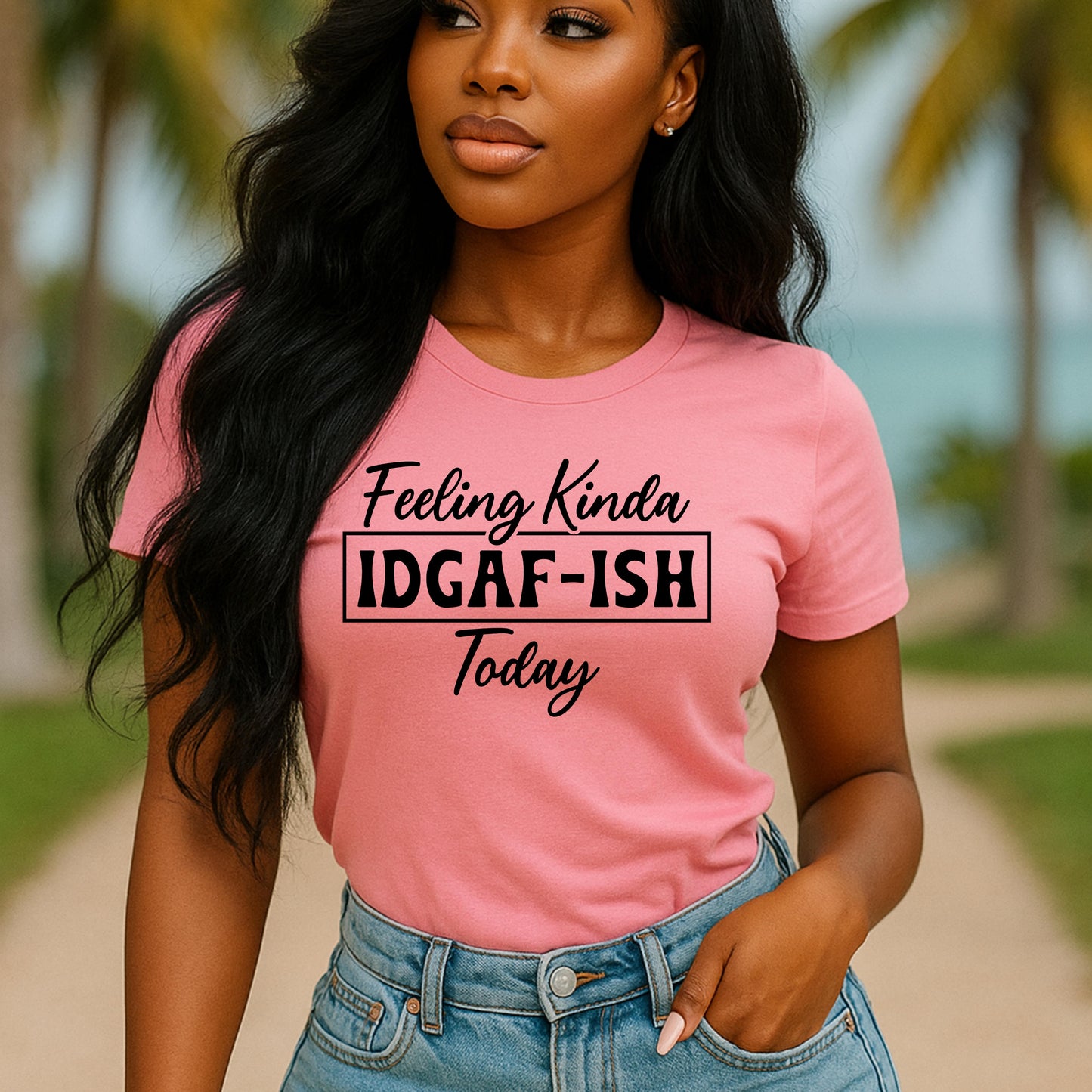 Feeling Kinda IDGAF-ISH Today Unisex Tee, Comfy Graphic T-Shirt for Casual Wear, Gift for Friends, Relaxed Vibe, Everyday Humor