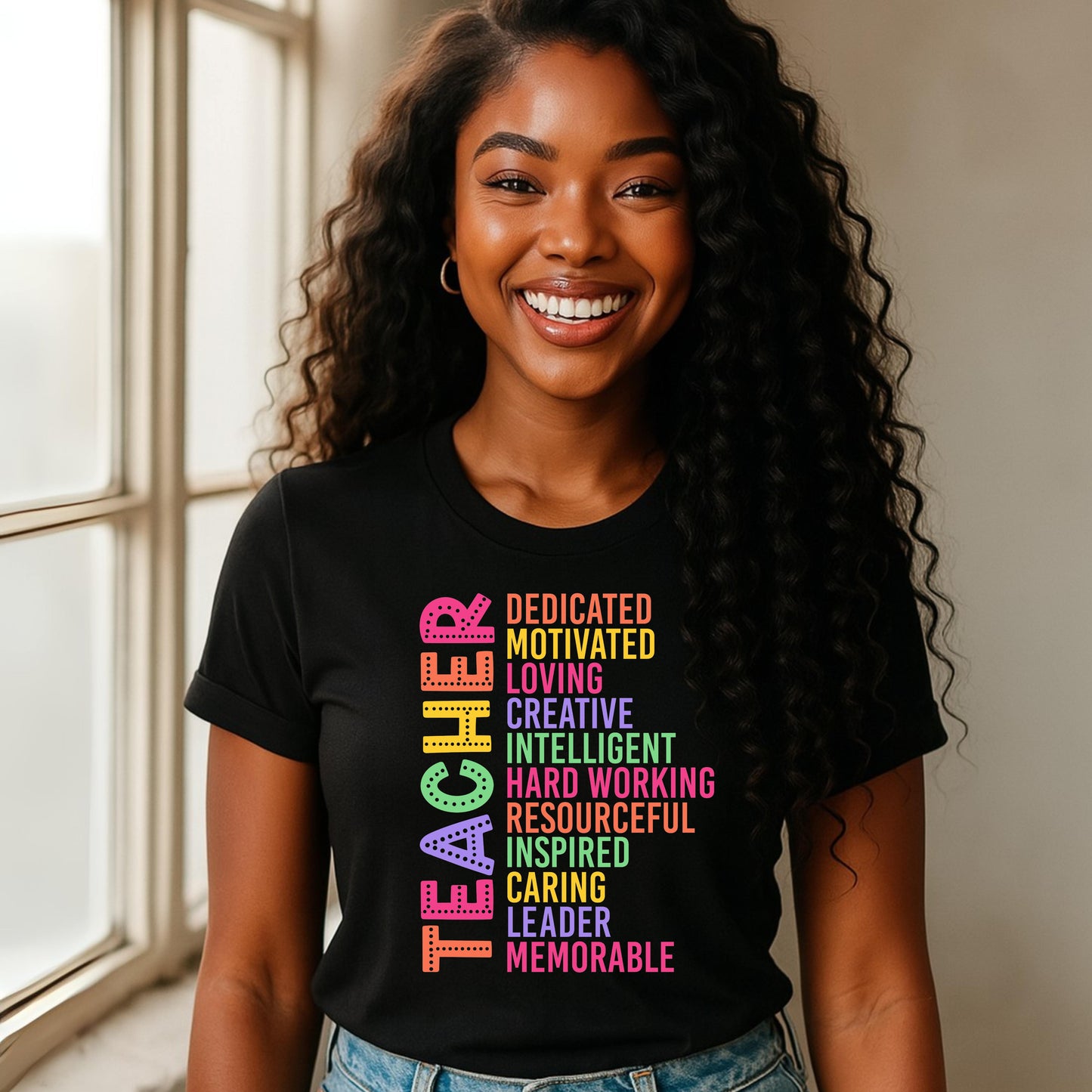 Empowered Educator Graphic Tee, Gift for Educators, Motivational T-Shirt, Back to School, Celebratory Wear, Teacher's Day