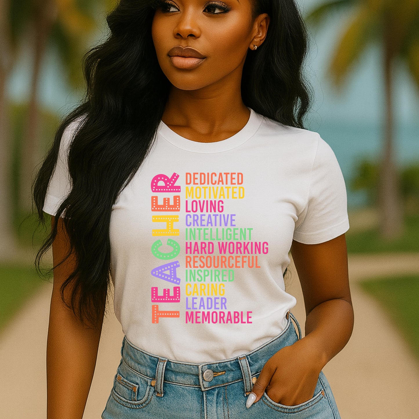 Empowered Educator Graphic Tee, Gift for Educators, Motivational T-Shirt, Back to School, Celebratory Wear, Teacher's Day