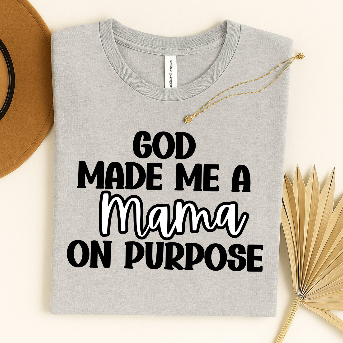 God Made Me a Mama Unisex Tee, Cute Mom Shirt, Motherhood Gift, Inspirational T-Shirt, Family Celebration Apparel, Everyday Wear