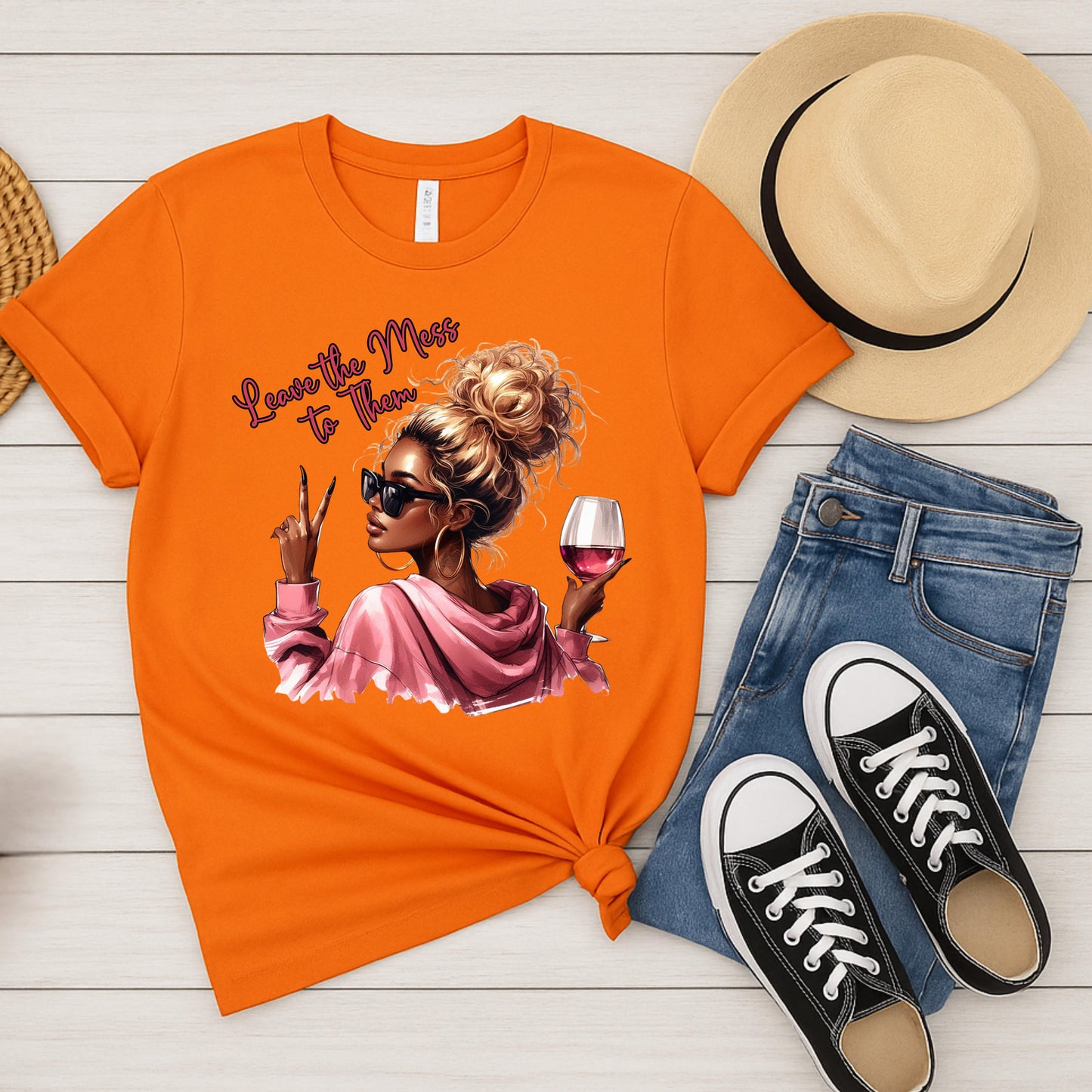 Drama-Free Graphic Tee, Chic Wine Lover Tee, Stylish Graphic Shirt, Gift for Her, Funny Quote T-Shirt, Everyday Fashion, Summer Casual Wear