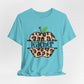 Personalized Leopard Print Teacher Tee, Cute Teacher Shirt, Back to School Gift, Teacher Appreciation, Classroom Style, Unisex Apparel
