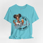 Funny Football Wife T-Shirt Black Woman Graphic, Game Day Beer Credit Card Design, Sassy Sports Fan Shirt, Husband's Money Tee, Cute Game Day Gift