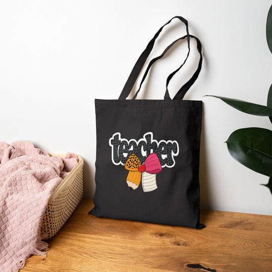 Teacher Gift Tote Bag, Cute Teacher Tote, Canvas Bag for School, Eco-Friendly Teacher Gift, Teacher Appreciation Tote