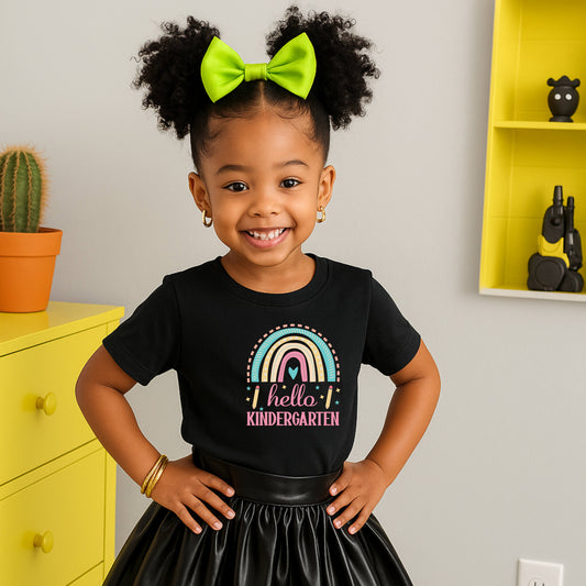 Personalized Back To School Shirt For Girls, Hello Pre-K To 5th Grade Shirt, Cute First Day Outfit, Custom Name Grade Tee