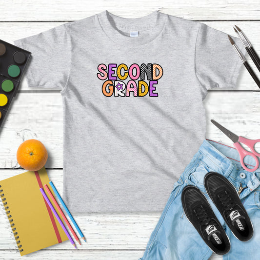 Personalized Girls +Back to School Shirt for Pre-K Kindergarten First Second Third and Fourth Grade with Fun Graphic Design, Fun Kids Shirt, Colorful Kids Clothing