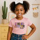 Personalized Girls +Back to School Shirt for Pre-K Kindergarten First Second Third and Fourth Grade with Fun Graphic Design, Fun Kids Shirt, Colorful Kids Clothing