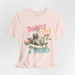 Tanned, Tipsy & Trouble Summer Tee, Fun Casual Wear, Beach Party Shirt, Unicorn Theme Gift, Playful Vacation Outfit