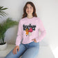 Cute Teacher Sweatshirt with Pencil Bow Graphic for Women – Back to School Teacher Crewneck Gift – Comfy Teacher Appreciation Shirt