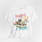 Tanned, Tipsy & Trouble Summer Tee, Fun Casual Wear, Beach Party Shirt, Unicorn Theme Gift, Playful Vacation Outfit