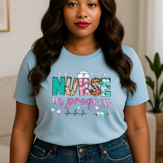 Nurse in Progress Tee - Funny Unisex T-Shirt for Nurses, Nurse Gift, Health Care Shirt, Medical Humor Top, Birthday Gift for Nurse