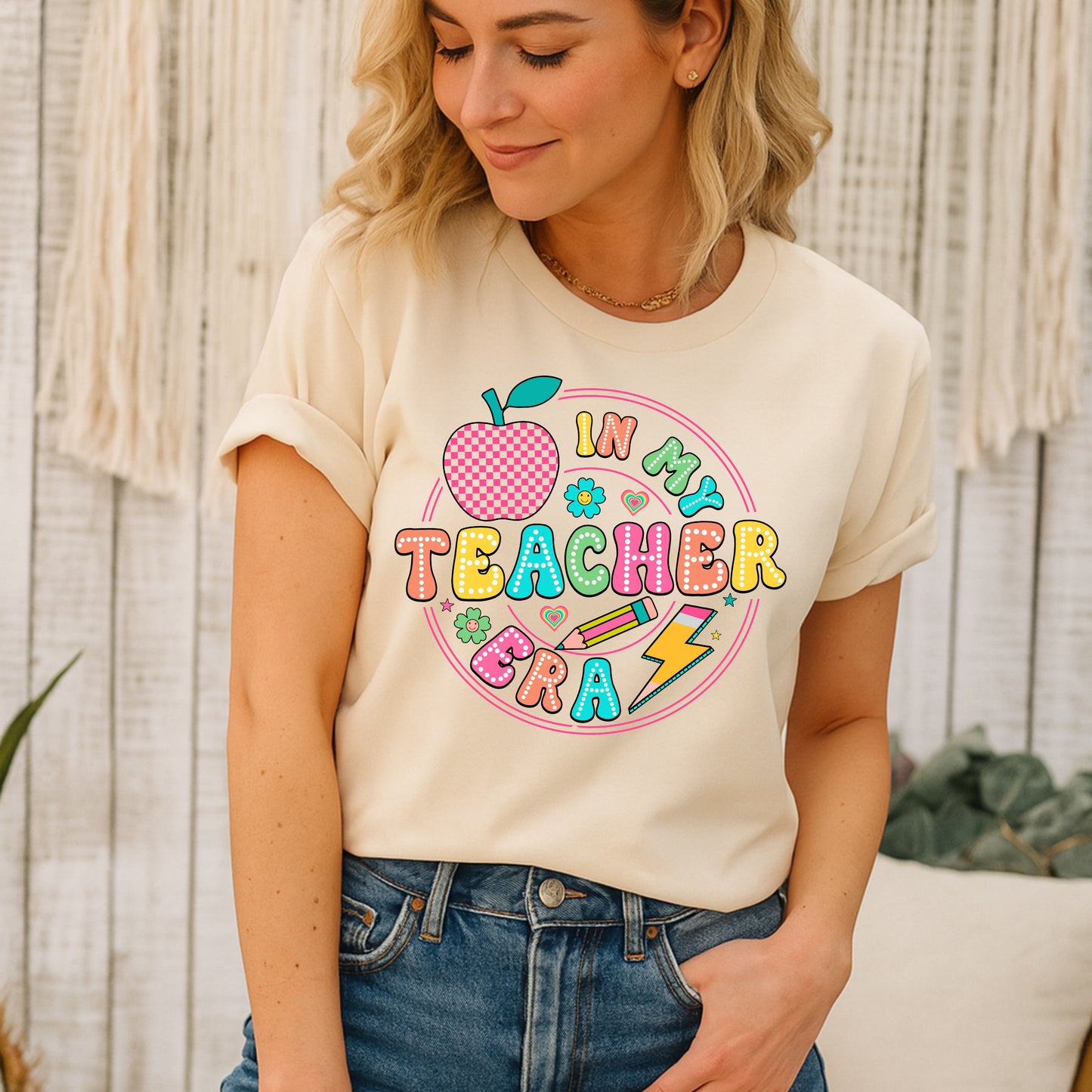 In My Teacher Era Tee, Fun Teacher Gift, Back to School Shirt, Classroom Style, Educational Humor Apparel