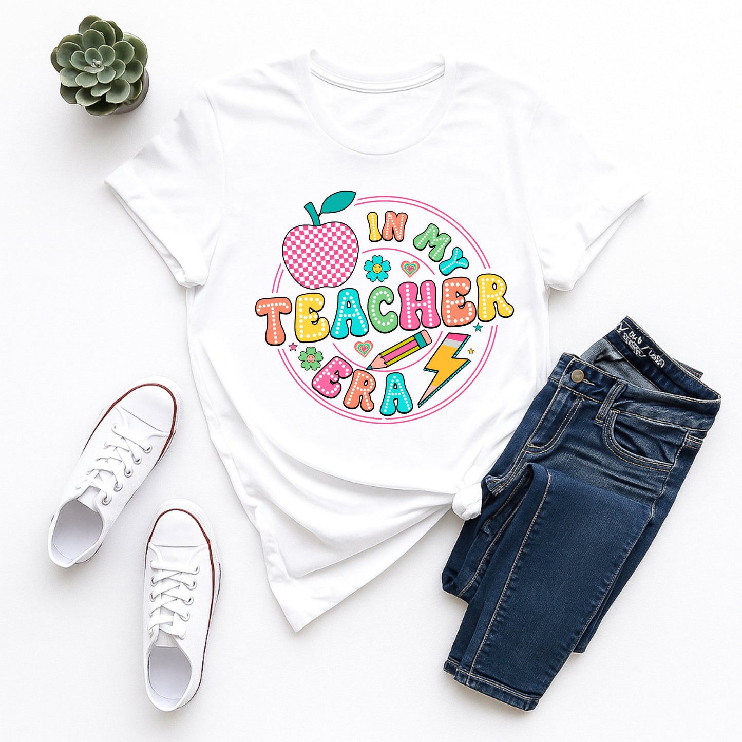 In My Teacher Era Tee, Fun Teacher Gift, Back to School Shirt, Classroom Style, Educational Humor Apparel