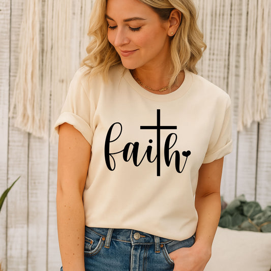 Faith Graphic Tee, Unisex T-Shirt, Inspirational Wear, Christian Apparel, Gift for Believers