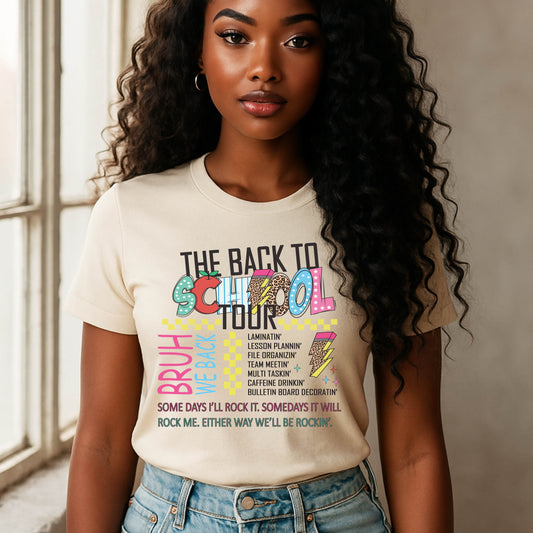 Back to School Tour T-Shirt, Cool Student Tee, Funny School Shirt, Unisex Graphic Tee, Perfect for Back to School, Gift for Kids