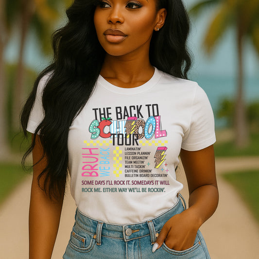 Back to School Tour T-Shirt, Cool Student Tee, Funny School Shirt, Unisex Graphic Tee, Perfect for Back to School, Gift for Kids