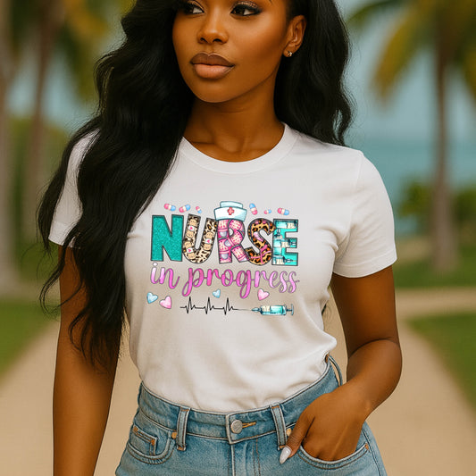 Nurse in Progress Tee - Funny Unisex T-Shirt for Nurses, Nurse Gift, Health Care Shirt, Medical Humor Top, Birthday Gift for Nurse