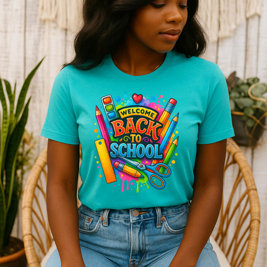 Colorful Fun Back to School Unisex Tee - Perfect for Students, Teachers, and Parents, Cute School Shirt, Gift Idea, Casual Wear, [...]