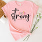 Christian Proverbs 31:25 Shirt, She Is Strong Bible Verse Graphic Tee, Faith Inspirational Religious Gift for Women, Spiritual Christian Apparel Faith Tee