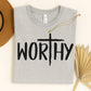Worthy Faith Tee, Christian Shirt, Inspirational Gift, Unisex Short Sleeve Tee, Religious Apparel