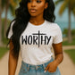 Worthy Faith Tee, Christian Shirt, Inspirational Gift, Unisex Short Sleeve Tee, Religious Apparel